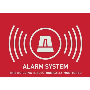Sada domovního alarmu ABUS AU1315 výstražná samolepka alarm Jazyky angličtina (š x v) 74 mm x 53 mm