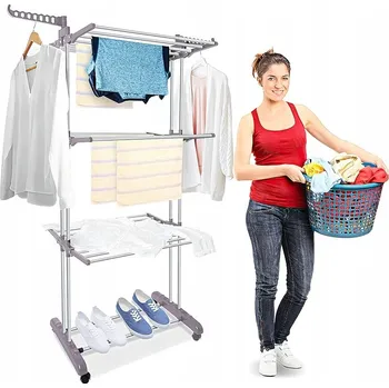 Sušák na prádlo Sušák na prádlo XXL Skládací Stojanový do 40 kg Stabilní Kolečka