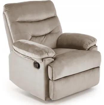 Křeslo Rozkládací relaxační křeslo/lehátko Drager, béžový velur Halmar