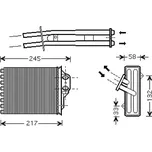 Výměník tepla, vnitřní vytápění VALEO 812336