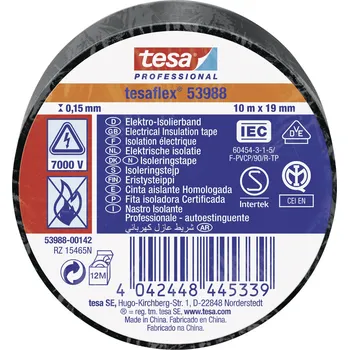 Izolační páska tesa tesaflex IEC 53988-00142-00 izolační páska černá (d x š) 10 m x 19 mm 1 ks