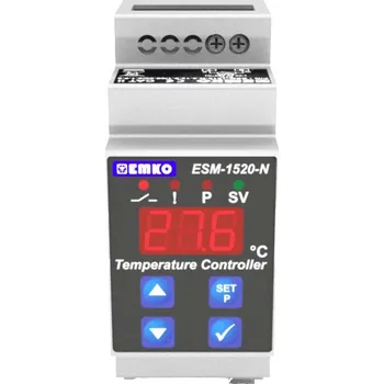 Termostat Emko ESM-1520-N.8.14.0.2/01.00/2.0.0.0 2bodový a PID regulátor termostat Pt1000 -50 do plus 400 °C relé 5 A (d x š x v) 61.2 x 35 x 90 mm