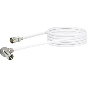 Audio kabel Schwaiger antény kabel [1x F rychlozástrčka - 1x Mini-DAT zástrčka] 1.50 m 90 dB bílá