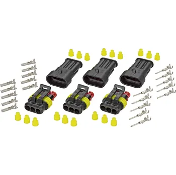 Elektrický konektor TE Connectivity AMP-Superseal 1.5mm Series sada konektorů Superseal 3, rozteč 6 mm, 30S004, 1 sada