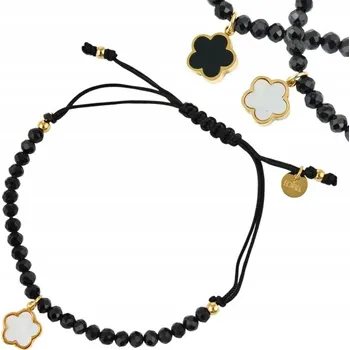 Náramek Náramek na ruku Ocel chirurgická pozlacená 14K zlatem na provázku