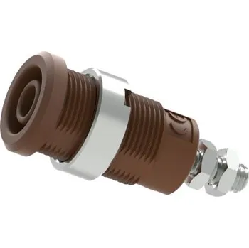 Elektrická zásuvka Banánková zásuvka, 25A, 600 → 1000V, Hnědá, Samice