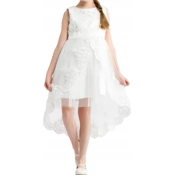 Dívčí šaty Šaty Fabienne - Elegantní šaty pro děti bílé, 152/158