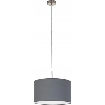 Závěsné svítidlo Eglo Pasteri šedé textilní stínidlo patice E27