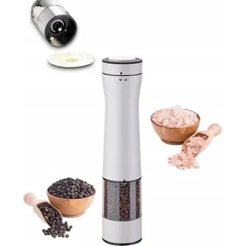 Kuchyňský mlýnek ELEKTRICKÝ MLÝNEK NA SŮL A PEPŘ OCELOVÝ S NASTAVENÍM HRUBOSTI A SVĚTLEM
