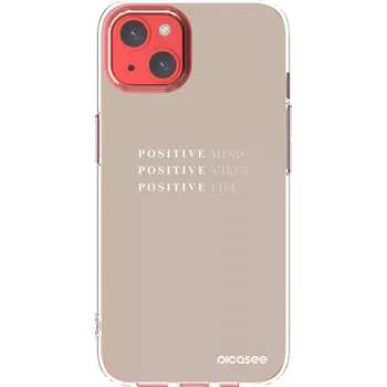 Pouzdro na mobilní telefon Picasee silikonový průhledný obal pro Apple iPhone 13 - Positive Vibes