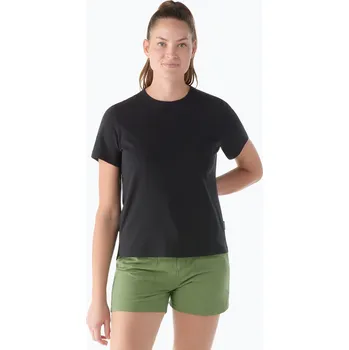 Dámské oblečení Dímské trekingové tričko Smartwool Perfect Crew Short Sleeve black