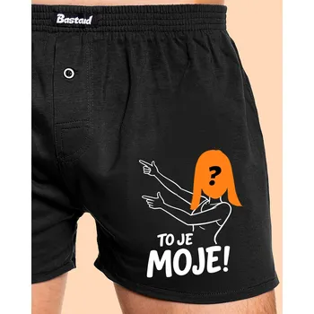 Trenýrky Bastard To je moje s ženou pánské trenky Black