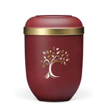 Smuteční dekorace Ekologická urna Velvet Baum - Červená