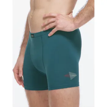 Boxerky GINA 74184P Boxerky delší nohavička Barva: Petrolejová-Šedá, Velikost: M/L