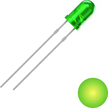 Dioda Quadrios 2111O153 LED s vývody žlutozelená kulatý 3 mm 700 mcd 30 ° 20 mA 2 V