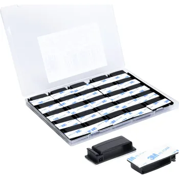 Stahovací páska TRU COMPONENTS T24CA074 úchytka samolepicí TC-12888568 pro plochý kabel, opětovně se zavírá černá 50 ks