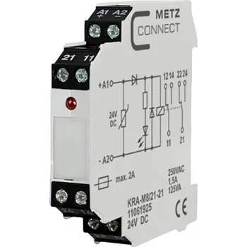 Relé Spojovací modul 24 V/DC (max) 2 přepínací kontakty Metz Connect 11061925 1 ks