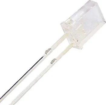 Polovodič LED 2x5x7mm zelená čirá