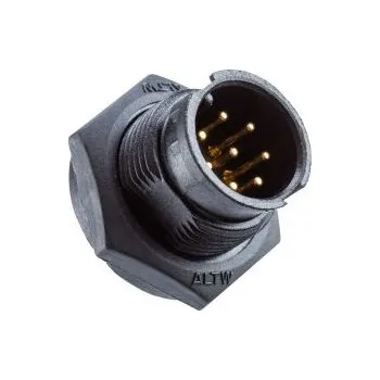 Elektrický konektor Amphenol Industrial Kulatý konektor, Přední montáž, počet kontaktů: 12, Zástrčka