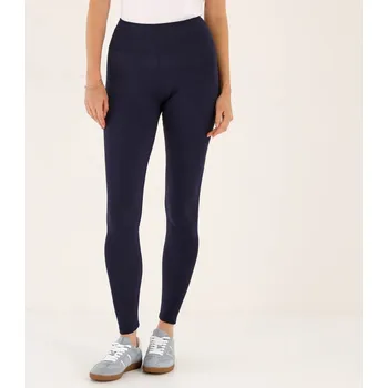 Dámská móda Dlouhé legíny s efektem plochého břicha nám.modrá 58