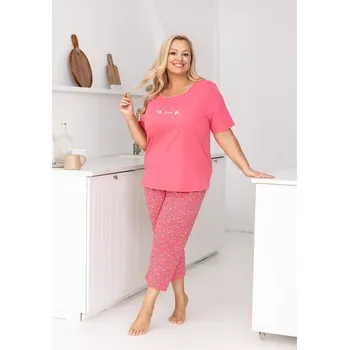 DÁMSKÉ PYŽAMO 736 BIG W/26 Růžová 3xl