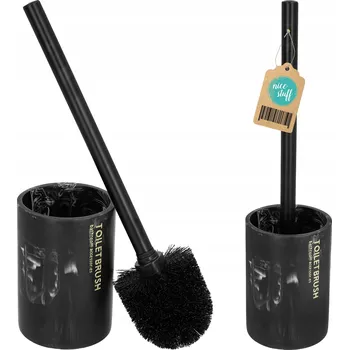 WC štětka Černá mramorová WC štětka se sadou na čištění toalety