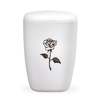 Smuteční dekorace Ekologická urna Contura Růže - Bílá