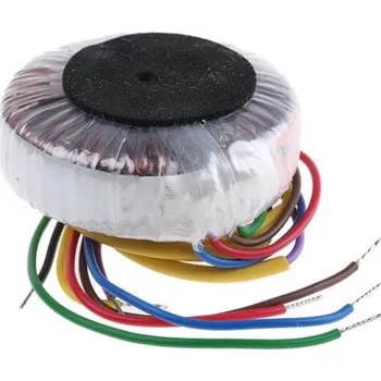 Transformátor Toroidní transformátor, počet výstupů: 2, sekundární napětí: 2 x 9V ac, 49 (Dia.) x 19mm