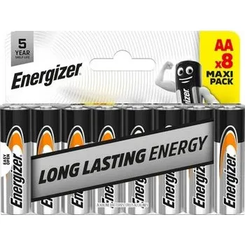 Článková baterie Energizer Alkalická tužková Baterie AA 8ks