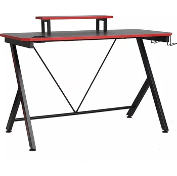 Počítačový stůl Herní stůl GAME 120 cm černý/červený