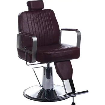 Kadeřnické křeslo Barber křeslo HOMER BH-31237 hnědé