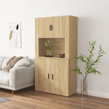 Příborník a kredenc zahrada-XL Skříň highboard dub sonoma kompozitní dřevo 3185354