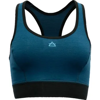 Dámské spodní prádlo Devold Berle Merino podprsenka černá/tyrkysová