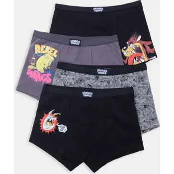 Dětská móda Sinsay - Sada 4&nbsp;boxerek Looney Tunes - černá - 712GW-99X - 712GW-99X-U14