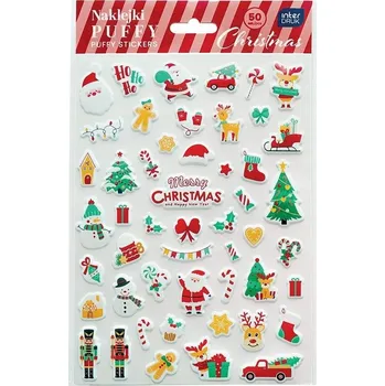 samolepka SAMOLEPKY PUFFY 50 KS CHRISTMAS INTERDRUK HIT!
