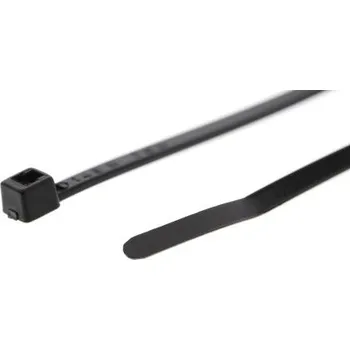 Stahovací páska Kabelová vázací páska 111-01960 T18R-PA66W-BK (100) 100mm 2,5 mm Černá Nylon 66 HellermannTyton