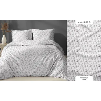 Povlečení Povlečení bavlněné 140x200 bílé pudrové květy se zapínáním na zip KARO