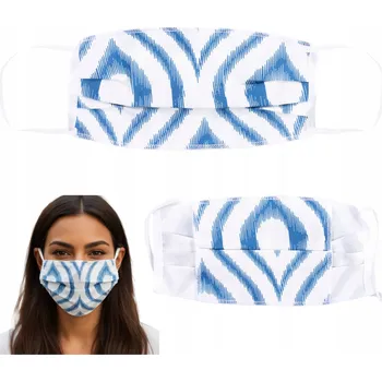 rouška Ochranná bavlněná rouška dvouvrstvá, opakovaně použitelná maska na obličej s gumičkou