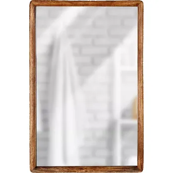 Zrcadlo Dřevěné nástěnné zrcadlo 40 × 60 cm