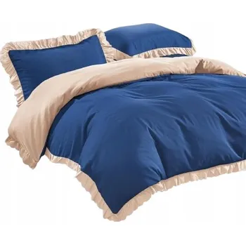 Povlečení Povlečení s volánkem granátová/béžová - 200x220 - 3 ks.