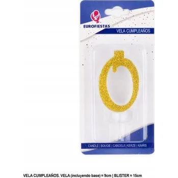 Dortová svíčka Ouda Party - Zlaté narozeninové svíčky se třpytkami