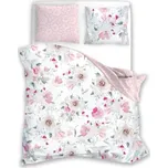 FARO Povlečení bavlněný satén Milagro Verde 03 Jemné Květy Bavlna - Satén, 140/200, 70/90 cm