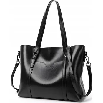 Kabelka Černá módní dámská kabelka z ekologické kůže