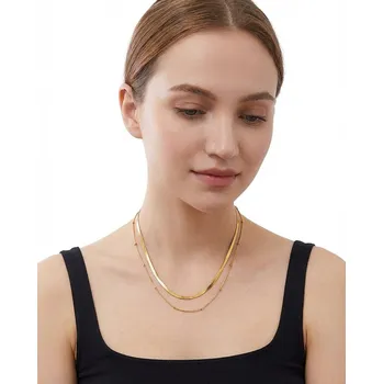 Náhrdelník B-TOP Nadčasový víceřadý náhrdelník z nerezové oceli