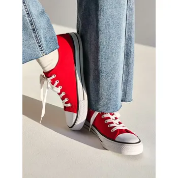 Dámská obuv Sinsay - Tenisky z imitace kůže - červená - 6479K-33X - 6479K-33X-38-3