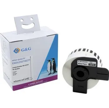 Kotouček do pokladny a tiskárny štítků G a G Etikety (nekonečné) kompatibilní náhradní Brother DK-22225 38 mm x 30.48 m papír thermodirekt bílá 1 ks trvalé Adresní nálepky ET-B-G-22225