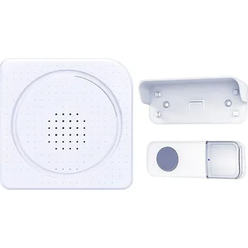 Domovní zvonek Zvonek bezdrátový bateriový, 200m, bílý, learning code 1L68