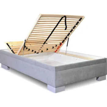 Postel Čalouněná postel Litera, s úložným prostorem, 140x200 cm