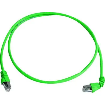 Datový kabel Telegärtner 100008288 RJ45 síťové kabely, propojovací kabely CAT 6A S/FTP 2.00 m zelená samozhášecí, bez halogenů 1 ks