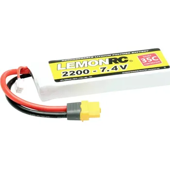 RC vybavení LemonRC 15719 akupack Li-Pol (modelářství), 7.4 V, 2200 mAh, články 2, 35 C, Softcase, XT60